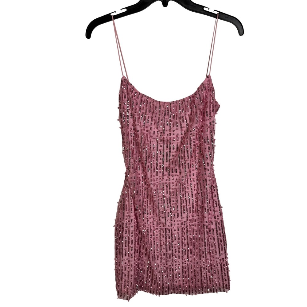 Oh Polly Pink Sequin Mini Dress - Picture 4 of 9